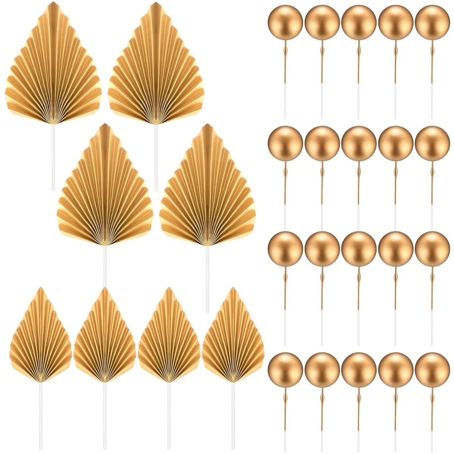 28 Pcs Gold Balls Cake Toppers Gold Palm Leaves Cake Decorations Insert Decorations for Birthday Baby Shower Wedding Party Decor золотой
28 Pcs Gold Balls Cake Toppers Gold Palm Leaves Cake Decorations Insert Decorations for Birthday Baby Shower Wedding Party Decor золотой