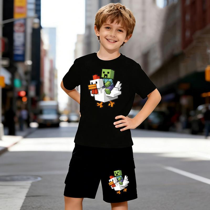 Boys 2 Piece Cartoon Chicken Print Outfit, Short Sleeve T-Shirt and Shorts Set for Kids Age 5-14,Black and White Sporty Casual Summer Clothes 5-6 Years чёрный
Boys 2 Piece Cartoon Chicken Print Outfit, Short Sleeve T-Shirt and Shorts Set for Kids Age 5-14,Black and White Sporty Casual Summer Clothes 5-6 Years чёрный