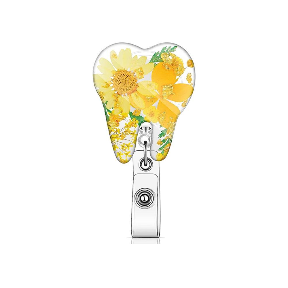 True Flowers Tooth Nurse Badge Transparent Reel Retractable ID Holder with 360 Rotating Drops of Glue Alligator Clip Name Holder жовтий
True Flowers Tooth Nurse Badge Transparent Reel Retractable ID Holder with 360 Rotating Drops of Glue Alligator Clip Name Holder жовтий