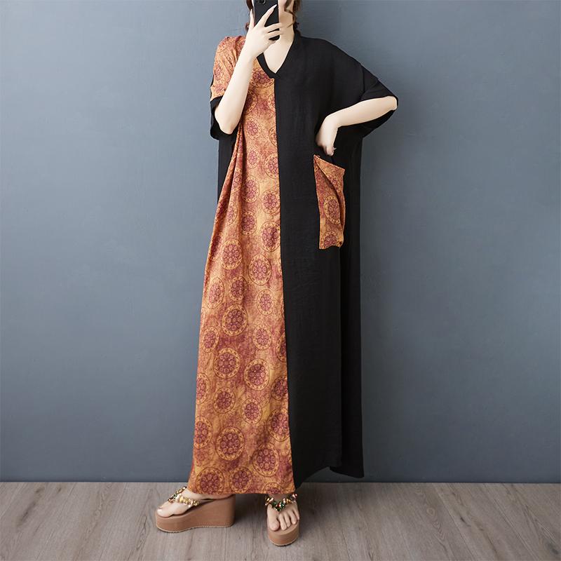 DIMANAF Women New 2025 Plus Size Summer Dress Casual V-Neck Pocket Long Dress Vintage Loose Dress Maxi One Size оранжевый
DIMANAF Women New 2025 Plus Size Summer Dress Casual V-Neck Pocket Long Dress Vintage Loose Dress Maxi One Size оранжевый