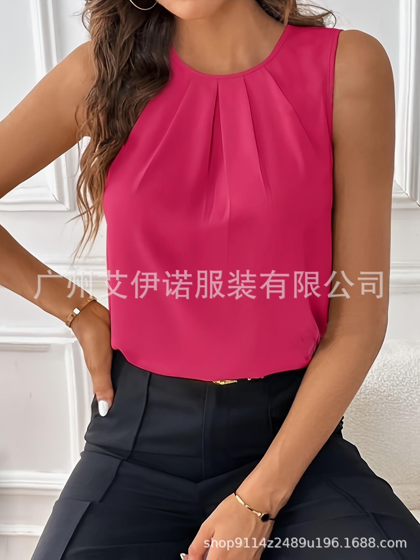 Women Sleeveless Loose Fit Round Neck Top Casual Summer Blouse Lightweight Comfortable Fabric Stylish Design XL горячий розовый
Women Sleeveless Loose Fit Round Neck Top Casual Summer Blouse Lightweight Comfortable Fabric Stylish Design XL горячий розовый