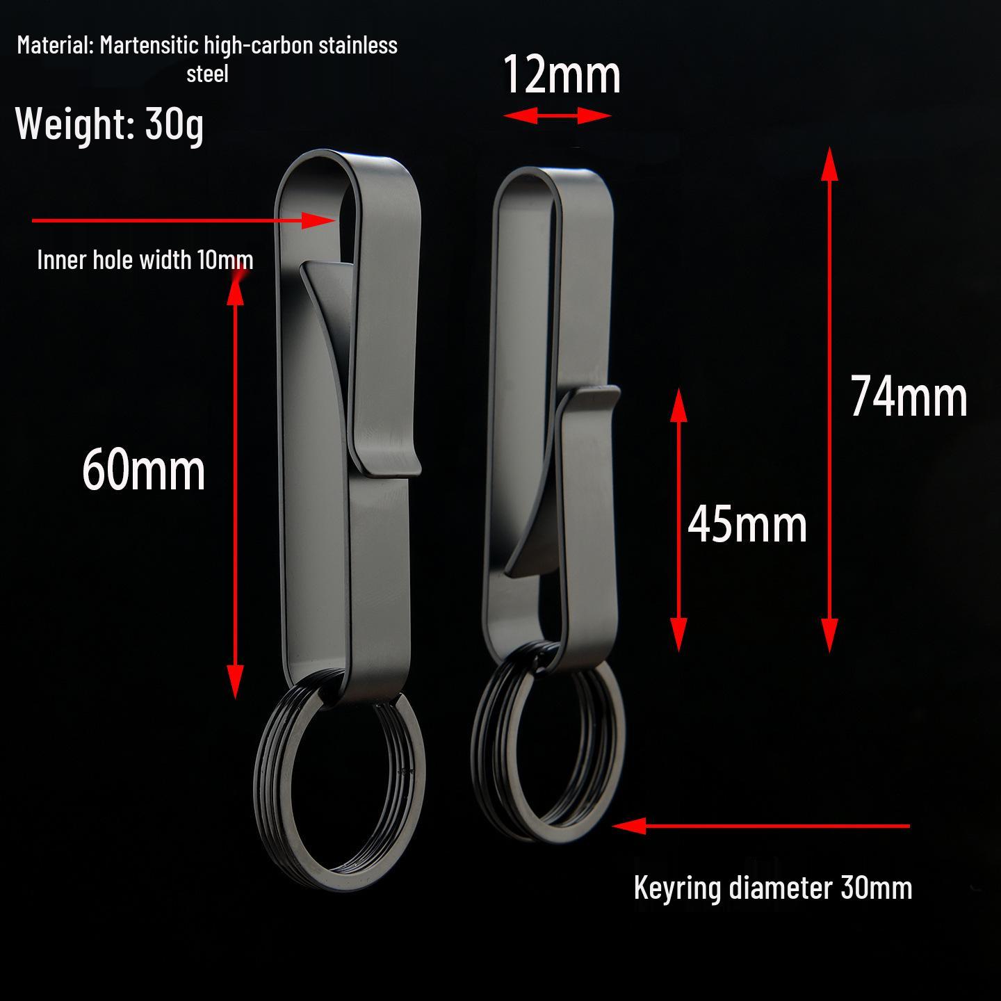 Large Stainless Steel Multi-Tool EDC Keychain with Belt Buckle Clip
Large Stainless Steel Multi-Tool EDC Keychain with Belt Buckle Clip