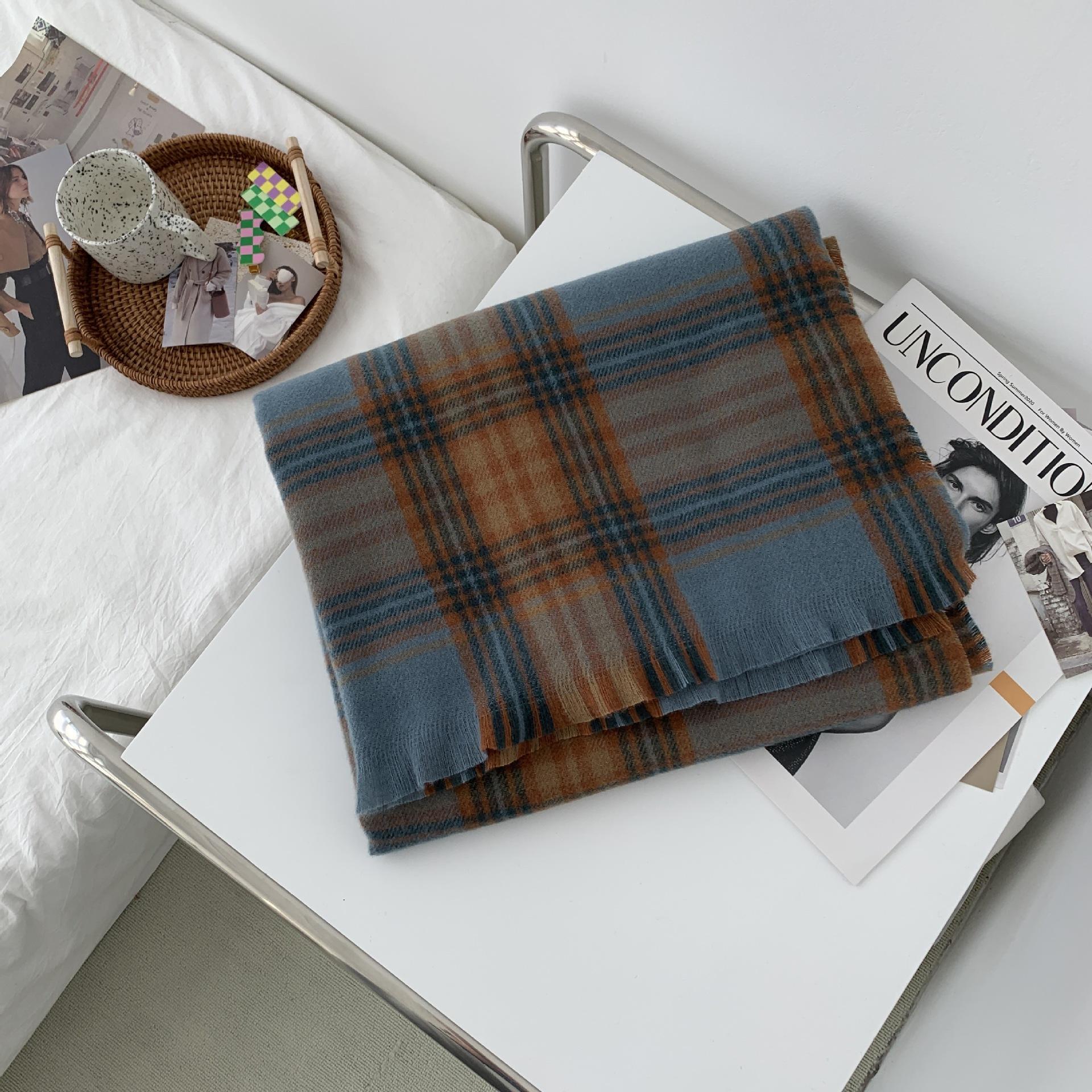 Korean Style Winter All Match Plaid New Scarf Warm and Thickened Imitation Cashmere New Student Couple Style Windproof Scarf 206*63cm
Korean Style Winter All Match Plaid New Scarf Warm and Thickened Imitation Cashmere New Student Couple Style Windproof Scarf 206*63cm