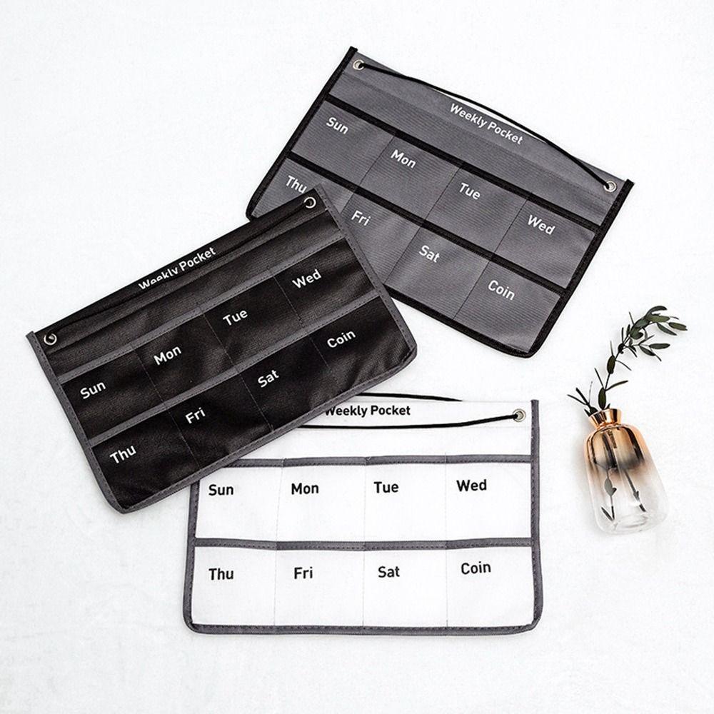 1Pcs Weekly Multi-color Hanging Decorative Chart Holder Calendar Bag Storage Bag With Pockets сірий
1Pcs Weekly Multi-color Hanging Decorative Chart Holder Calendar Bag Storage Bag With Pockets сірий