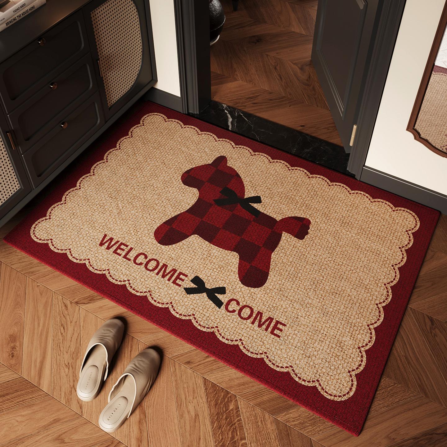 Retro New Year Style Red Festive Pony Group, Soft Entrance Floor Mat, Plush Table Pad, Easy To Clean and Durable, Door Mats 400MMx600MM
Retro New Year Style Red Festive Pony Group, Soft Entrance Floor Mat, Plush Table Pad, Easy To Clean and Durable, Door Mats 400MMx600MM
