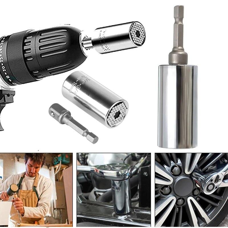 Multifunctional Silvery 7 to 19mm Magic Socket Multi Purpose Wrench Extension Rod Electric Hand Drill Screw Tool Set
Multifunctional Silvery 7 to 19mm Magic Socket Multi Purpose Wrench Extension Rod Electric Hand Drill Screw Tool Set