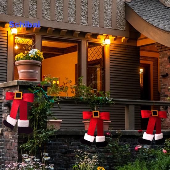 Большой Санта-Клаус ноги бант кулон Рождественская елка подвесной кулон блестящий рождественский бант украшение DIY передняя дверь, окно, настенный декор 
Большой Санта-Клаус ноги бант кулон Рождественская елка подвесной кулон блестящий рождественский бант украшение DIY передняя дверь, окно, настенный декор