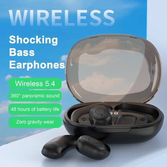 Wireless Headphones HiFi Sound with LED Power Display Noise-Cancelling Mic Bluetooth-compatible 5.4 Ear-Clip Earbuds
Wireless Headphones HiFi Sound with LED Power Display Noise-Cancelling Mic Bluetooth-compatible 5.4 Ear-Clip Earbuds