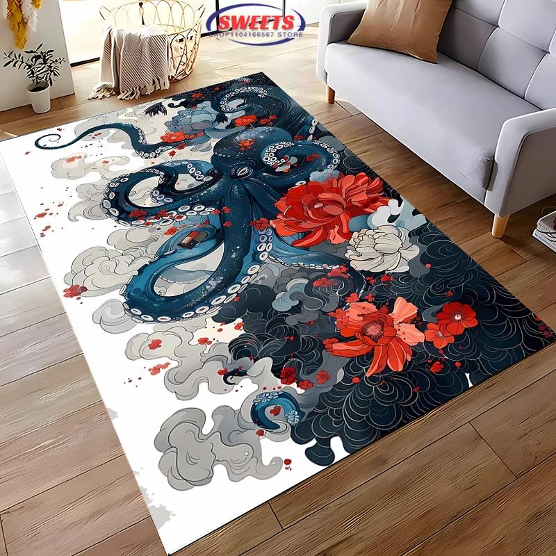 Japanese Ukiyo-e Octopus Area Rug for Kids Room Bedroom Living Room Non-Slip Floor Mat Artistic Home Decor 60x90cm(23x35in)
Japanese Ukiyo-e Octopus Area Rug for Kids Room Bedroom Living Room Non-Slip Floor Mat Artistic Home Decor 60x90cm(23x35in)