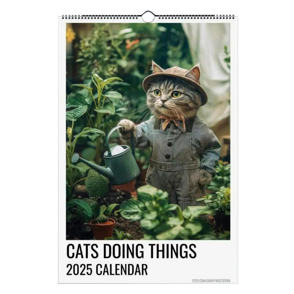Thick Paper 2025 Calendar Monthly Planner Calendar Cat Illustration Wall Calendar Cat Imitating Human Movements Desktop Calendar
Thick Paper 2025 Calendar Monthly Planner Calendar Cat Illustration Wall Calendar Cat Imitating Human Movements Desktop Calendar