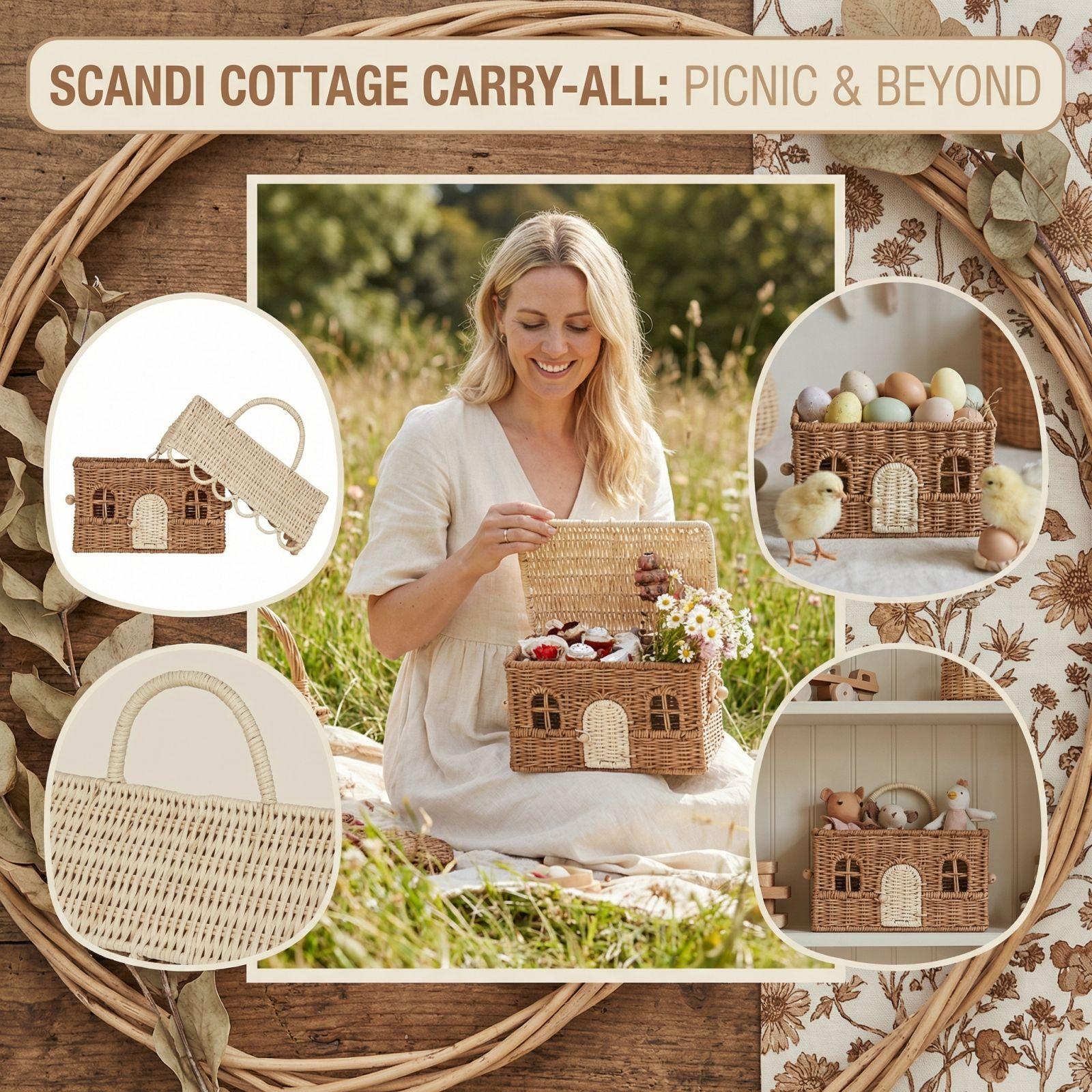 Цей плетений кошик у формі будиночка, з кришкою та складаною ручкою, ідеально підходить для пікніків, Великодня, організації та інших випадків. One Size білий
Цей плетений кошик у формі будиночка, з кришкою та складаною ручкою, ідеально підходить для пікніків, Великодня, організації та інших випадків. One Size білий