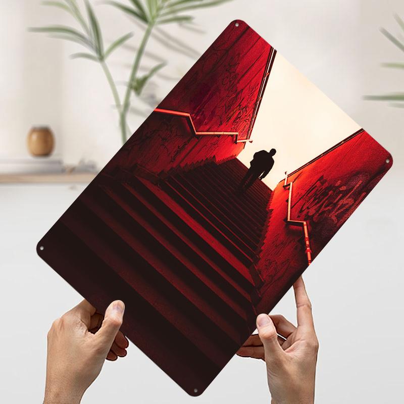 Red Stairway Silhouette Tin Plaque Poster Customized Wall Art Retro Vintage Metal Signs for Man Cave Aesthetic Decoration Room 20x30cm(7.8x11.8inch)
Red Stairway Silhouette Tin Plaque Poster Customized Wall Art Retro Vintage Metal Signs for Man Cave Aesthetic Decoration Room 20x30cm(7.8x11.8inch)