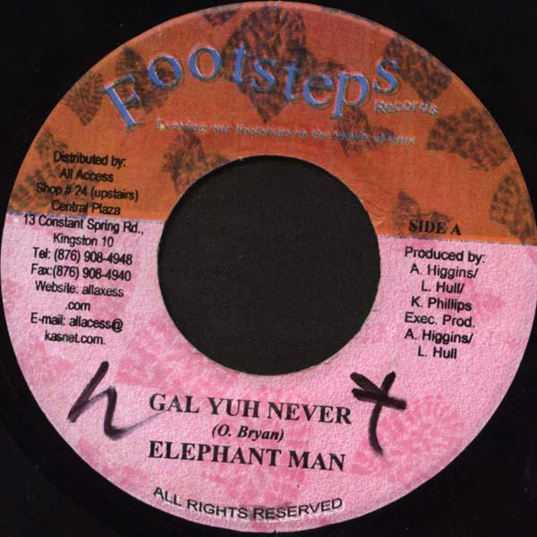 7inch Record ELEPHANT MAN / SINGER J - Gal Yuh Never / Don t Wanna Be Arou NONE Footsteps Recor Jamaica Reggae, Ska & Dub Used
7inch Record ELEPHANT MAN / SINGER J - Gal Yuh Never / Don t Wanna Be Arou NONE Footsteps Recor Jamaica Reggae, Ska & Dub Used