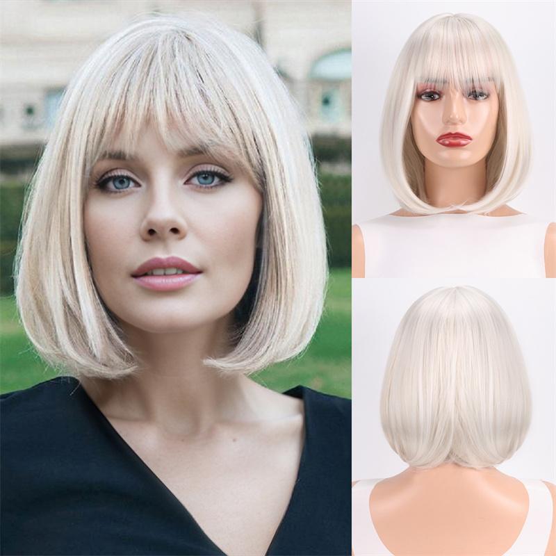 Synthetic Short Bob Wigs with Bangs for Women Grey Straight Hair Wig Grandma Old Lady Wigs Cosplay Halloween Costume
Synthetic Short Bob Wigs with Bangs for Women Grey Straight Hair Wig Grandma Old Lady Wigs Cosplay Halloween Costume