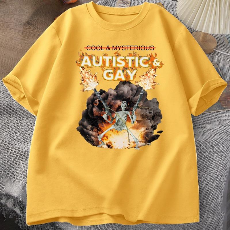 Autistic and Gay Skeleton Explosion T Shirt Unhinged Skeleton Autism Meme TShirt Cotton Short Sleeve Graphic Tees Streetwear 4XL
Autistic and Gay Skeleton Explosion T Shirt Unhinged Skeleton Autism Meme TShirt Cotton Short Sleeve Graphic Tees Streetwear 4XL