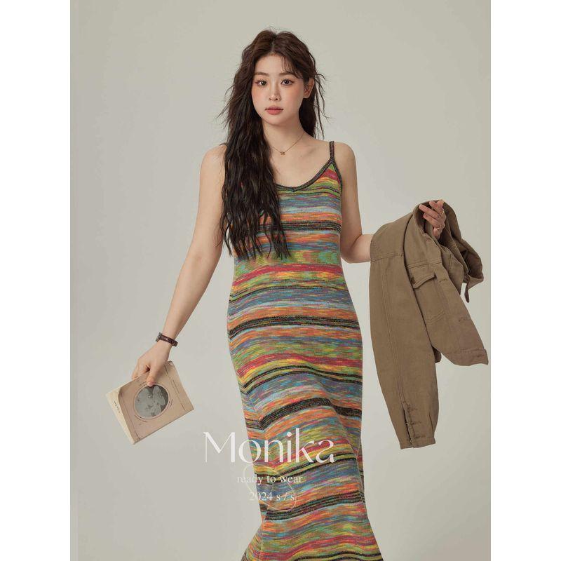 Plus-Size French-Style V-Neck Striped Knit Dress 2026 New Women s Tank Dress for Curvy Women, Slimming Long Dress Colorful Suspender Skirt XL
Plus-Size French-Style V-Neck Striped Knit Dress 2026 New Women s Tank Dress for Curvy Women, Slimming Long Dress Colorful Suspender Skirt XL