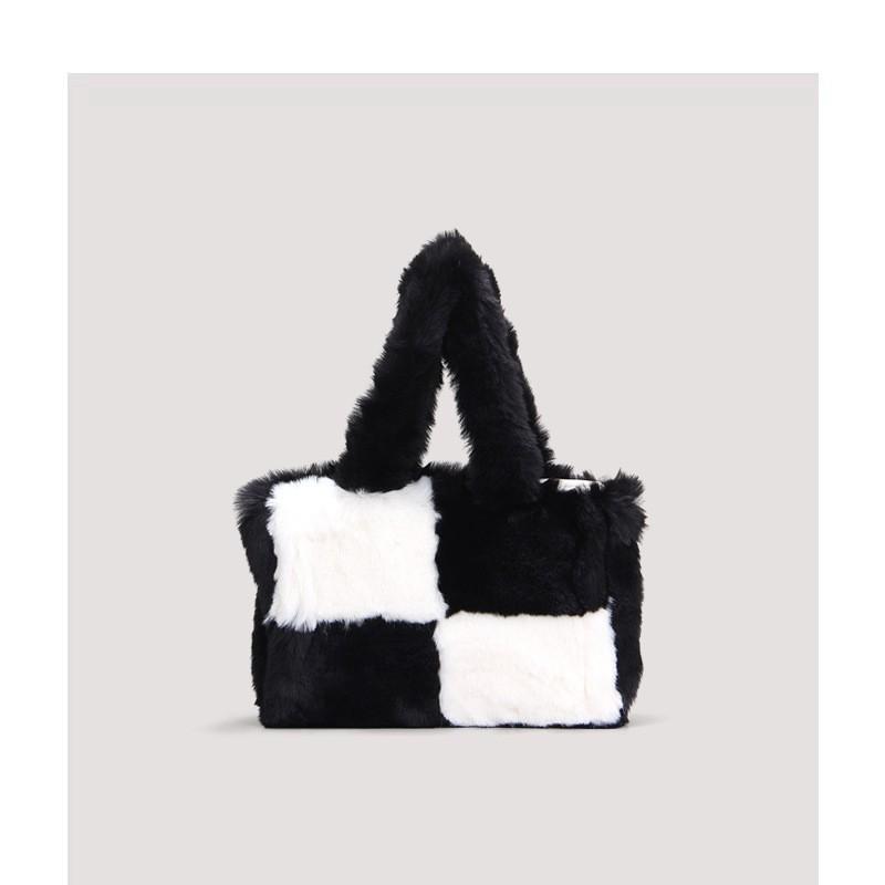Large-capacity Bag Women 2025 New High-quality Contrasting Color Fur Fashionable Plush Handbag Tote
Large-capacity Bag Women 2025 New High-quality Contrasting Color Fur Fashionable Plush Handbag Tote