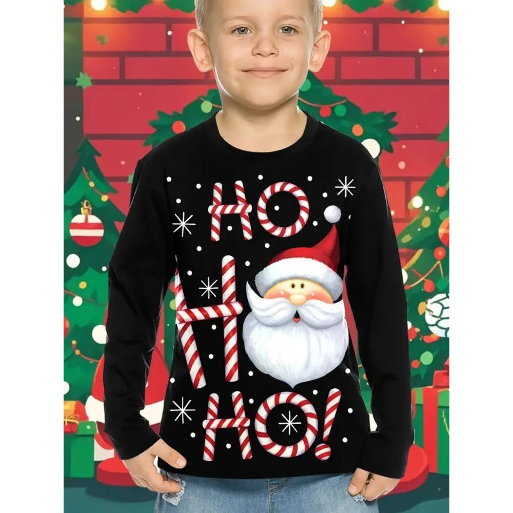 Round Neck 3D Christmas Printed Long Sleeved Children s Boy T-shirts - Soft Medium Stretch Polyester Fabric Spring and Autumn Relaxed Fit Clothing 140
Round Neck 3D Christmas Printed Long Sleeved Children s Boy T-shirts - Soft Medium Stretch Polyester Fabric Spring and Autumn Relaxed Fit Clothing 140