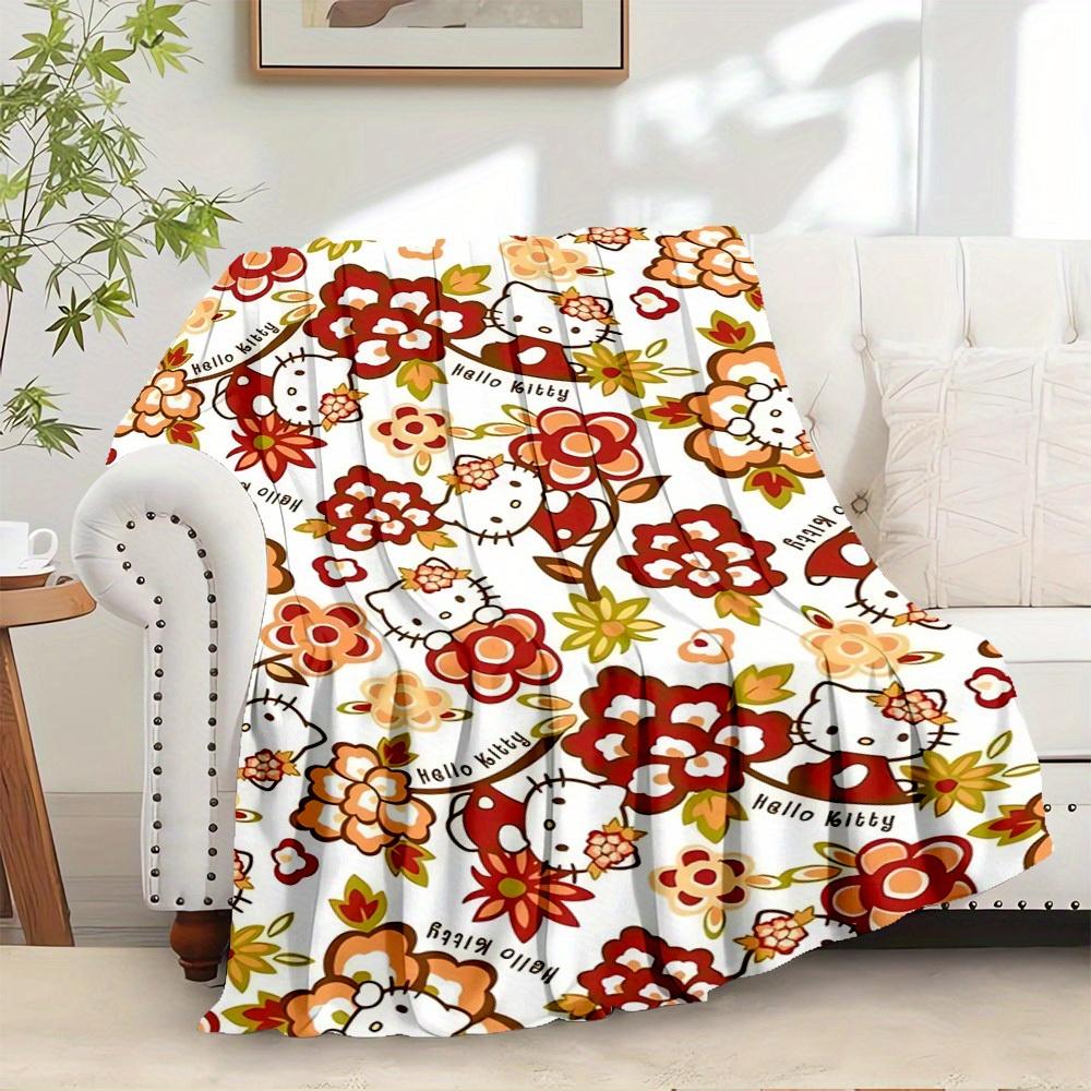 1pc Hello Kitty floral pattern blanket - seasonal home decoration, comfortable and machine washable, suitable for all ages, an ideal gift fo 130x150cm
1pc Hello Kitty floral pattern blanket - seasonal home decoration, comfortable and machine washable, suitable for all ages, an ideal gift fo 130x150cm