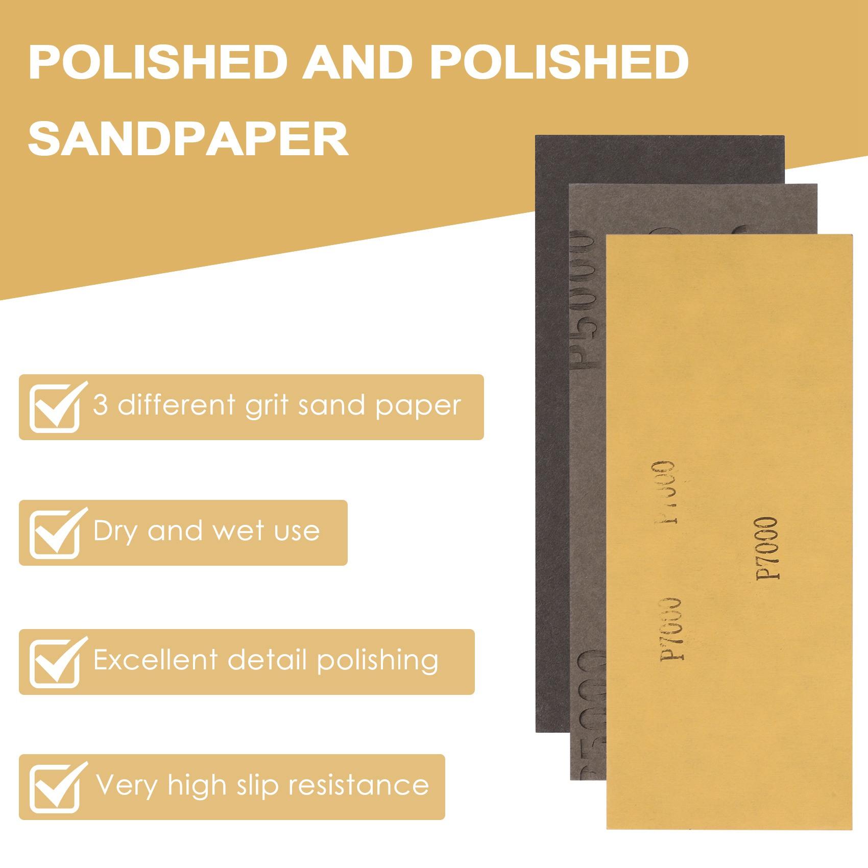 BHBL 9 Pcs 3000 5000 7000 High Grit Wet And Dry Sandpaper Assortment Drywall Sanding Paper 9 X 3.6 Inch For Car Paint Auto Body China Mainland
BHBL 9 Pcs 3000 5000 7000 High Grit Wet And Dry Sandpaper Assortment Drywall Sanding Paper 9 X 3.6 Inch For Car Paint Auto Body China Mainland