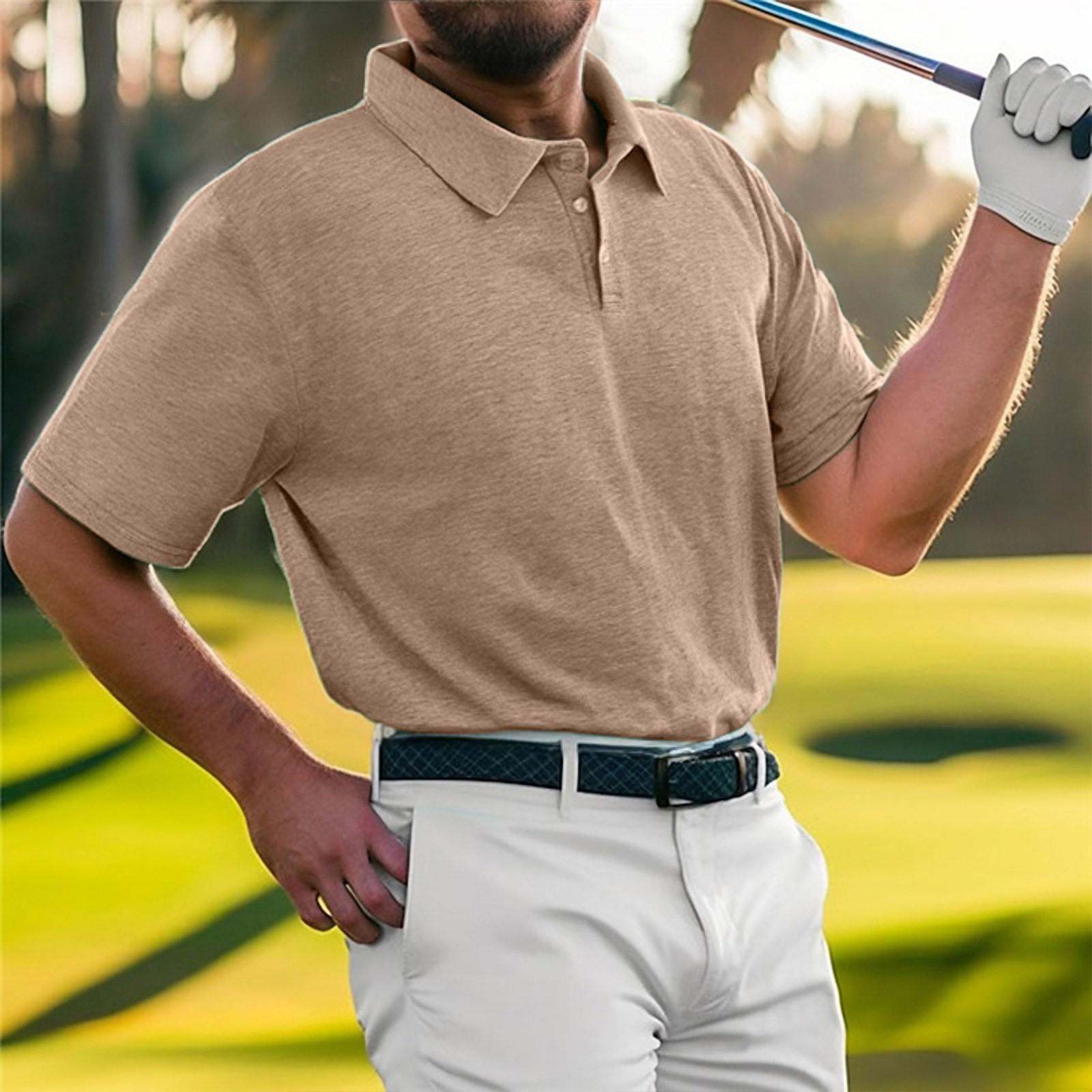 Men s Shirts Golf Shirts Solid Color Lapel, Short Sleeves XL хакі
Men s Shirts Golf Shirts Solid Color Lapel, Short Sleeves XL хакі