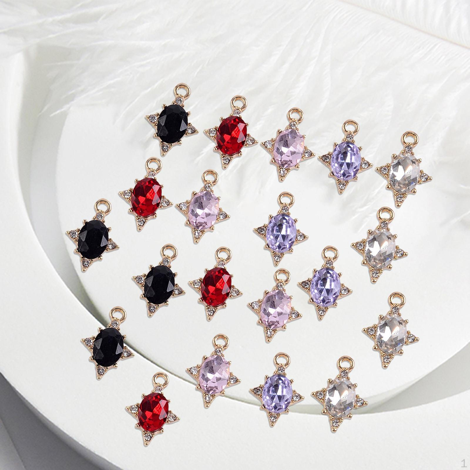 20pcs Zinc Alloy Rhinestone Charms Pendant for Bracelet Necklace Earring Jewelry Making
20pcs Zinc Alloy Rhinestone Charms Pendant for Bracelet Necklace Earring Jewelry Making