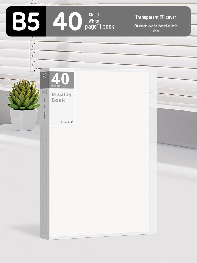 B5 Transparent Insert Pocket Folder Portfolio with Multi-Layer Pages for File and Album Storage
B5 Transparent Insert Pocket Folder Portfolio with Multi-Layer Pages for File and Album Storage