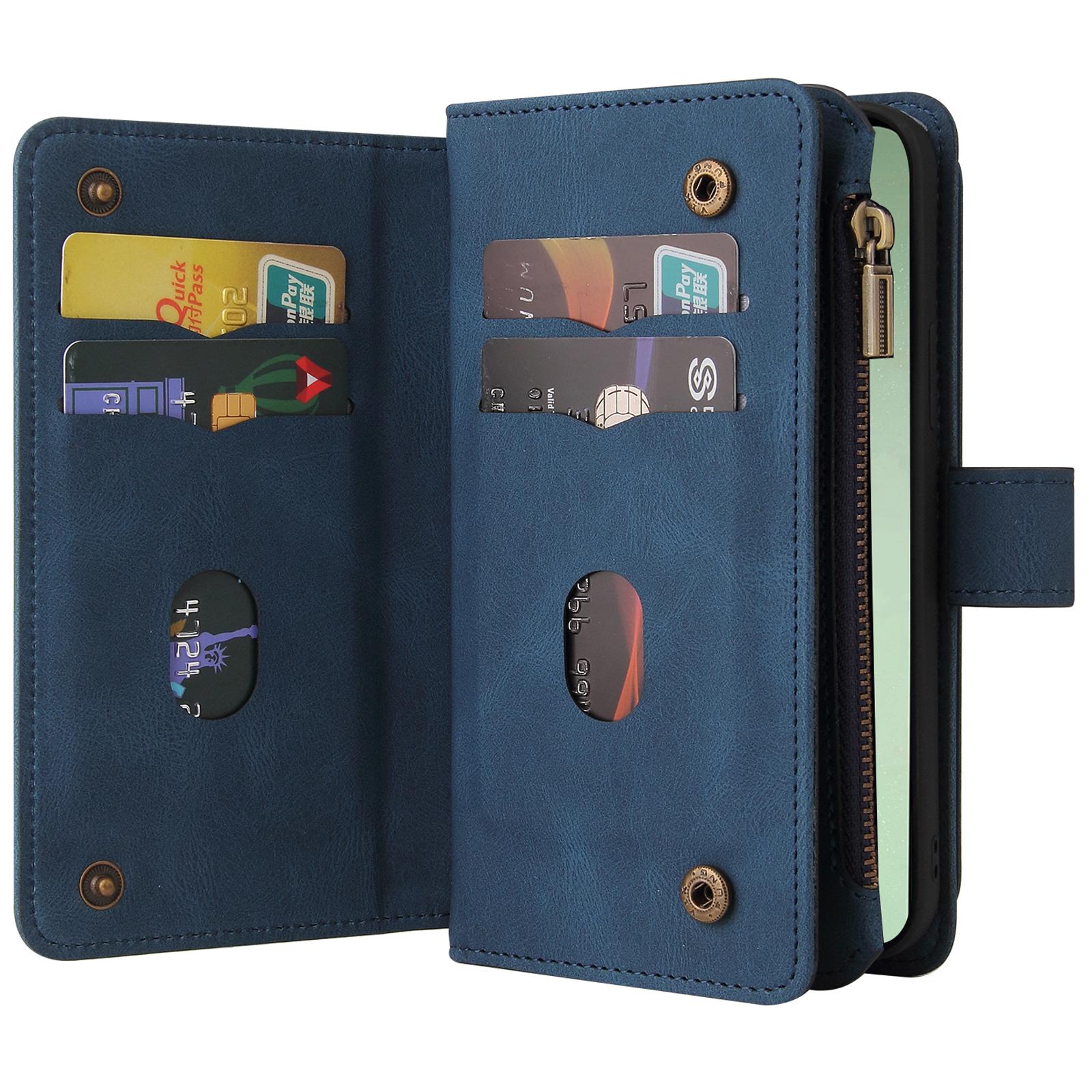 For Samsung Galaxy S24 FE Zipper Wallet Case with 15 Card Slots and Strap Leather Phone Cover Blue
For Samsung Galaxy S24 FE Zipper Wallet Case with 15 Card Slots and Strap Leather Phone Cover Blue