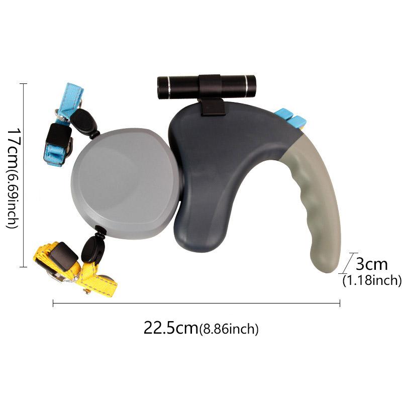 Retractable Dog Leash Lead With Flashlight 360 Swivel No Tangle Portable rotating pet leash for 2 dogs walking pet supplies сірий колір
Retractable Dog Leash Lead With Flashlight 360 Swivel No Tangle Portable rotating pet leash for 2 dogs walking pet supplies сірий колір