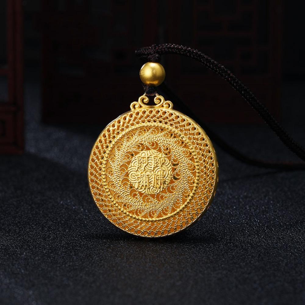 Vietnam Sand Gold Plated Amituofo Pendant Necklace Traditional Craft Unisex Heirloom Compass Jewelry
Vietnam Sand Gold Plated Amituofo Pendant Necklace Traditional Craft Unisex Heirloom Compass Jewelry