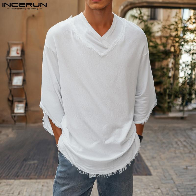 INCERUN Men s Batwing 3/4 Sleeve V Neck Semi-Sheer Casual Baggy Loose T-Shirts Tops S чёрный
INCERUN Men s Batwing 3/4 Sleeve V Neck Semi-Sheer Casual Baggy Loose T-Shirts Tops S чёрный