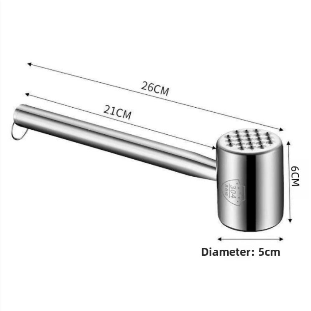 304 Stainless steel Knock Loose Beef Mace Steak Tender Meat Beat Hammer Kitchen Tenderizer Meat Hammer
304 Stainless steel Knock Loose Beef Mace Steak Tender Meat Beat Hammer Kitchen Tenderizer Meat Hammer