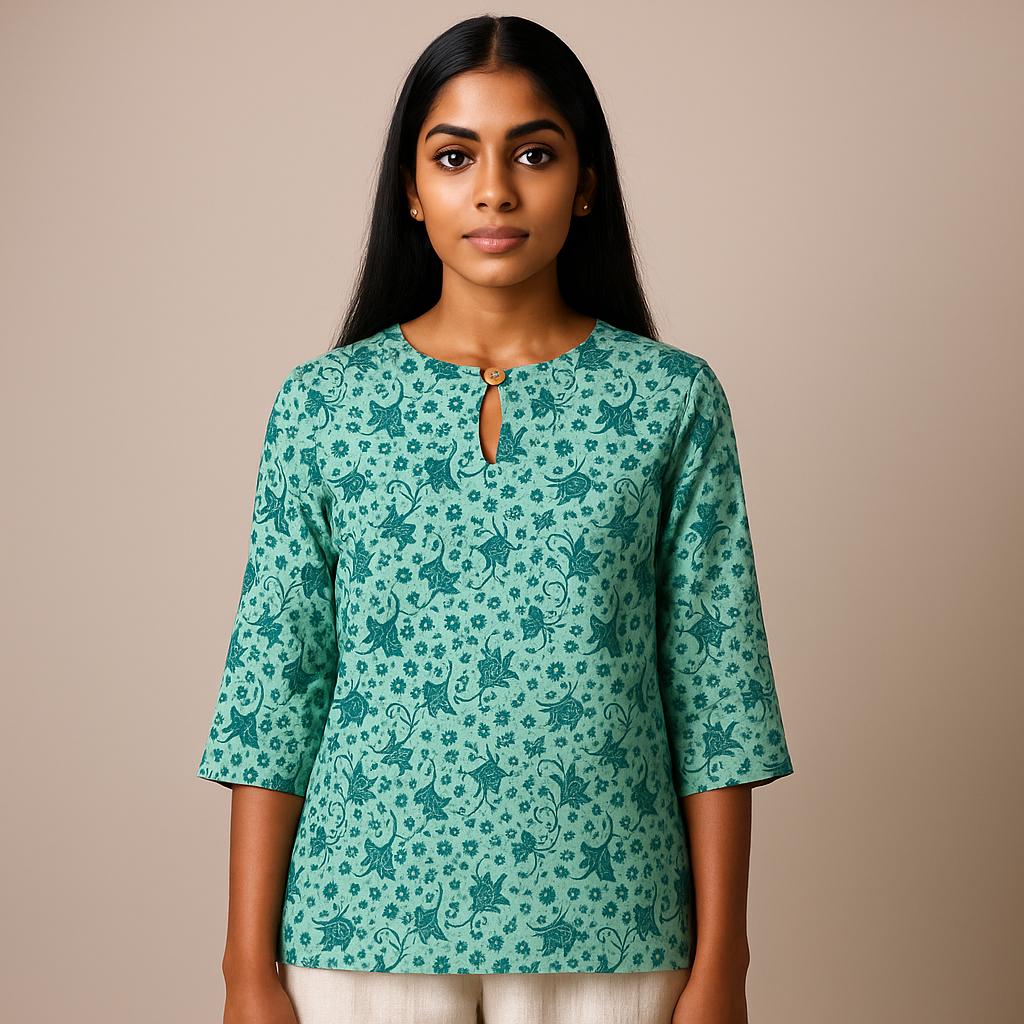 Винтажная повседневная блузка, для женщин, стрейч-конопля, цветочный принт, круглый вырез, рукава три четверти, элегантный свободный топ, ретро-стиль 5XL зелёный
Винтажная повседневная блузка, для женщин, стрейч-конопля, цветочный принт, круглый вырез, рукава три четверти, элегантный свободный топ, ретро-стиль 5XL зелёный