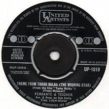 7inch Record FERRANTE & TEICHER - Theme From Taras Bulba (The Wishing UP1019 United Artists 1963 UK Soundtracks & Musicals Used
7inch Record FERRANTE & TEICHER - Theme From Taras Bulba (The Wishing UP1019 United Artists 1963 UK Soundtracks & Musicals Used