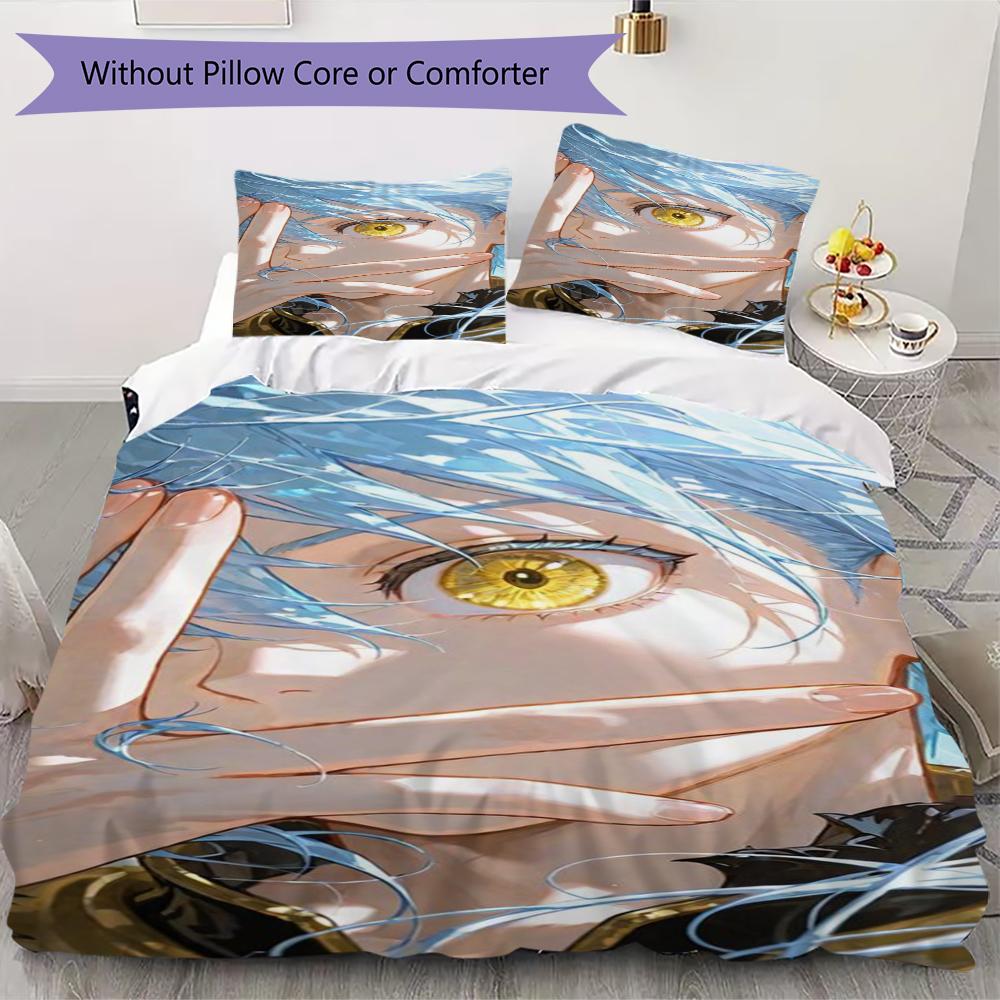 Slime Rimuru Pattern Bedding uilt Set uilt Cover Pillowcase Home Decoration Birthday Gift (1 * duvet cover + 2 * pillowcase without core) 135x200cm
Slime Rimuru Pattern Bedding uilt Set uilt Cover Pillowcase Home Decoration Birthday Gift (1 * duvet cover + 2 * pillowcase without core) 135x200cm