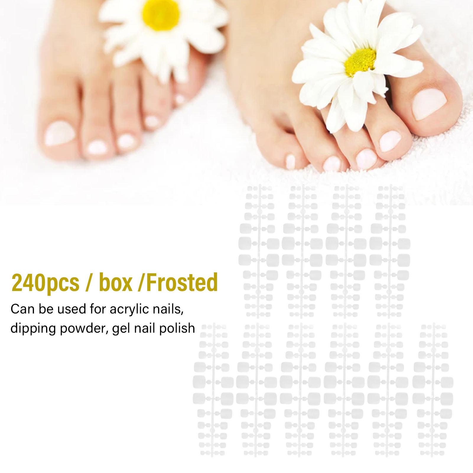 240pcs False Toe Nails Frosted Full Cover Short Artificial Toe Nail Kit for Manicure Art
240pcs False Toe Nails Frosted Full Cover Short Artificial Toe Nail Kit for Manicure Art