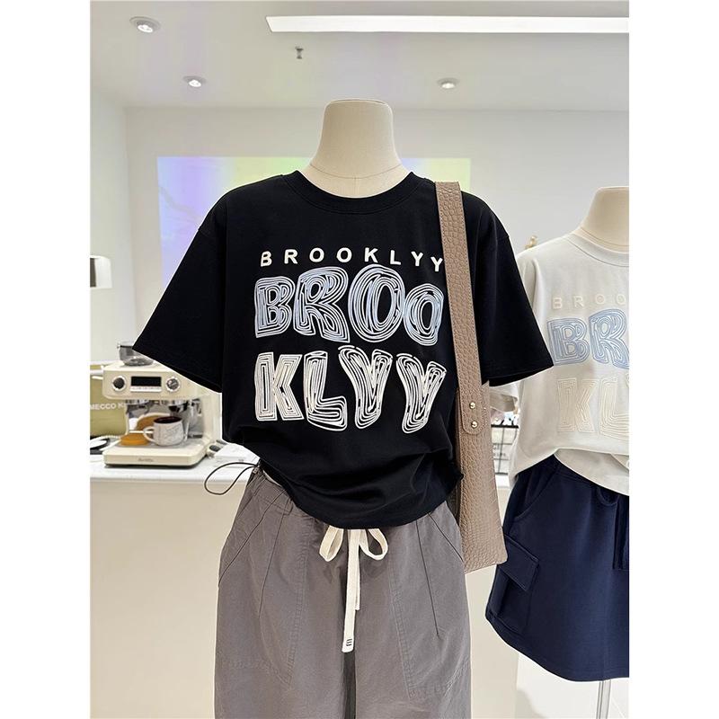 Pure cotton 2025 spring and summer new Korean fashion versatile letter printing short-sleeved t-shirt women s tee bottoming shirt top S
Pure cotton 2025 spring and summer new Korean fashion versatile letter printing short-sleeved t-shirt women s tee bottoming shirt top S