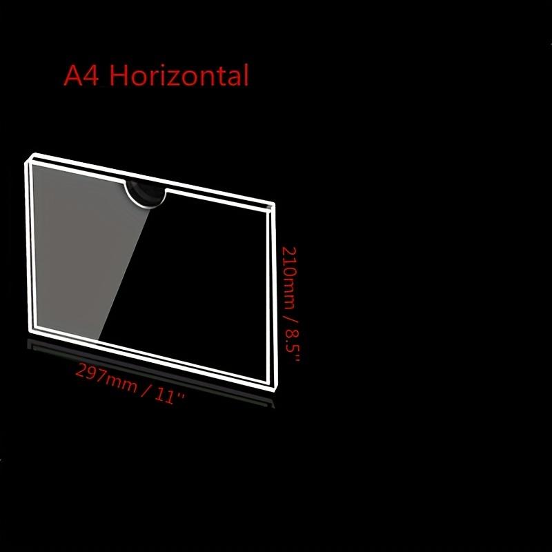 2 шт. A4 A5 A6 Акриловий слот для карток Настінний тримач для вивісок Прозорий пластик для офісу, дому, магазину, ресторану
2 шт. A4 A5 A6 Акриловий слот для карток Настінний тримач для вивісок Прозорий пластик для офісу, дому, магазину, ресторану