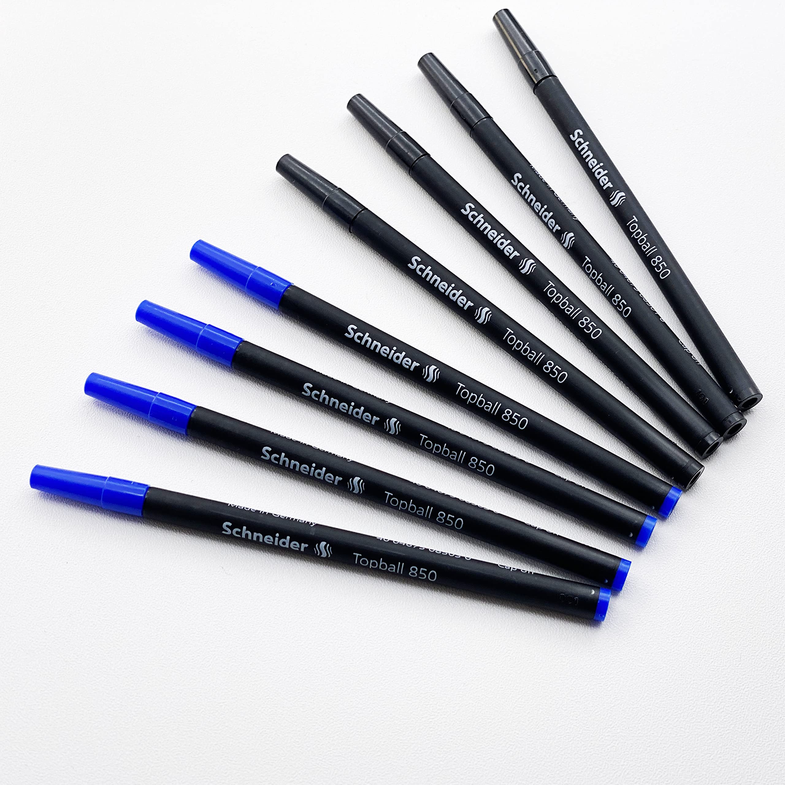Schneider Rollerball Refills Tip Ink Black Blue TOPBALL850, Size 0.5mm, Color (5 Refills) + (5 Refills)
Schneider Rollerball Refills Tip Ink Black Blue TOPBALL850, Size 0.5mm, Color (5 Refills) + (5 Refills)