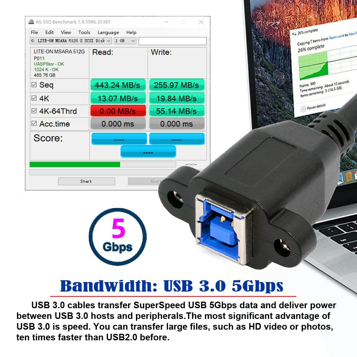 U3-087 5Gbps USB 3.0 Type-B Female to USB3.0 Micro-B Male Extension Cable for Disk SSD Camera Data 30cm As Shown A
U3-087 5Gbps USB 3.0 Type-B Female to USB3.0 Micro-B Male Extension Cable for Disk SSD Camera Data 30cm As Shown A