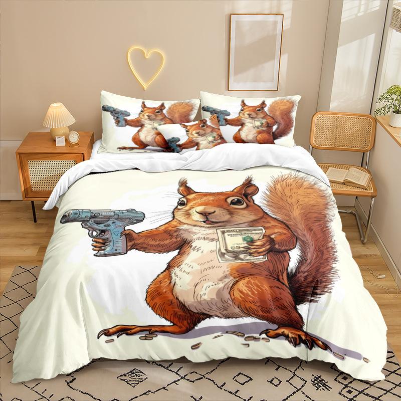 Squirrel Series 3D Digital Printing Three-Piece Bedding Kit Bed Sheet Quilt Cover 90 * 200 two-piece set
Squirrel Series 3D Digital Printing Three-Piece Bedding Kit Bed Sheet Quilt Cover 90 * 200 two-piece set