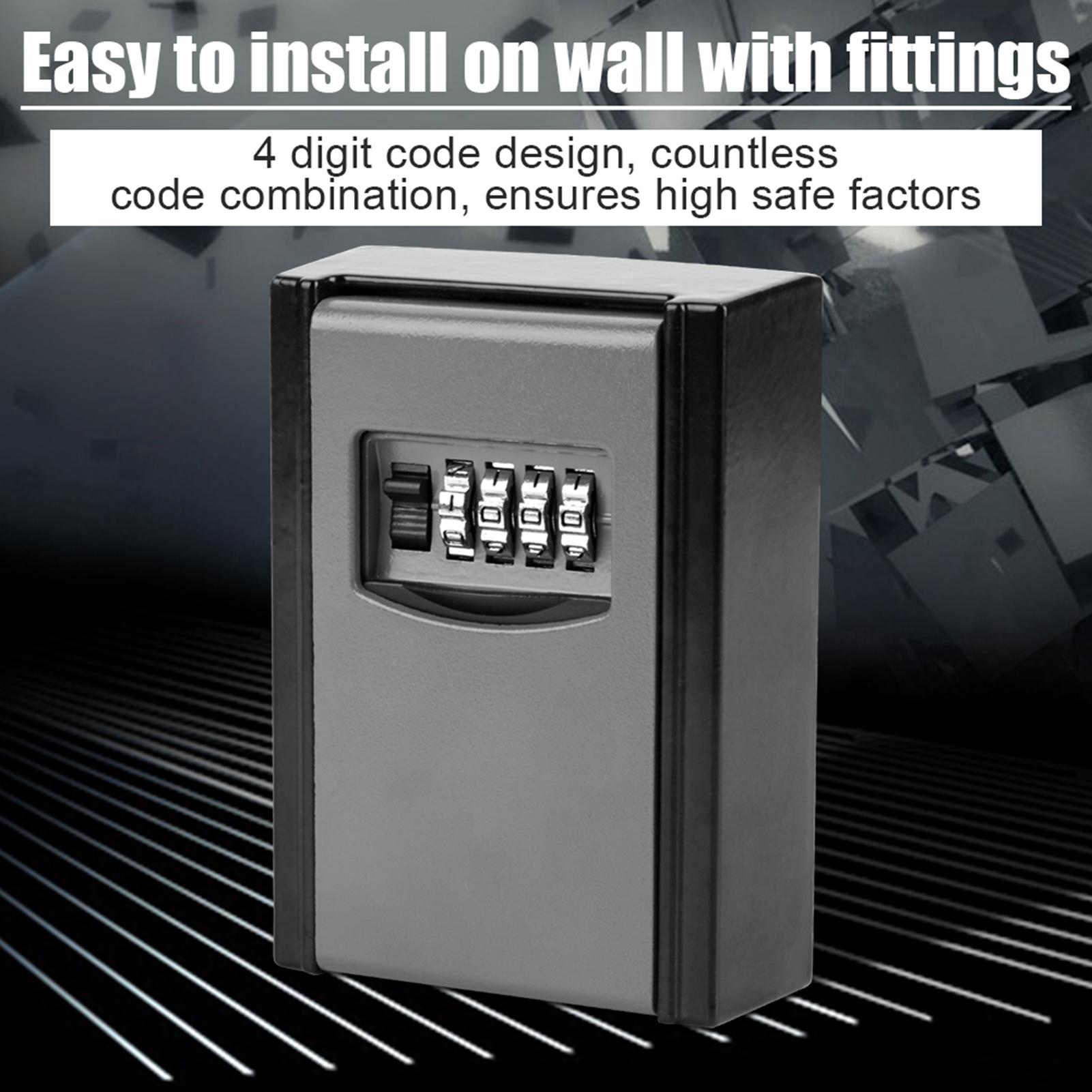 4-значная комбинация паролей, ящик для хранения ключей, настенный предохранительный замок, инструмент (Серый)
4-значная комбинация паролей, ящик для хранения ключей, настенный предохранительный замок, инструмент (Серый)