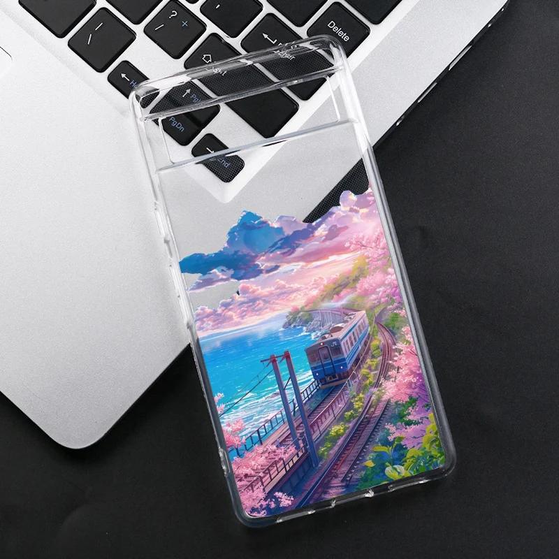 Japan Anime Sakura Train Landscape Phone Case For Google Pixel 8A 9 Pro XL 6 6A 7 Pro 7A Temple Print Clear Soft TPU Cover Funda Pixel 6
Japan Anime Sakura Train Landscape Phone Case For Google Pixel 8A 9 Pro XL 6 6A 7 Pro 7A Temple Print Clear Soft TPU Cover Funda Pixel 6