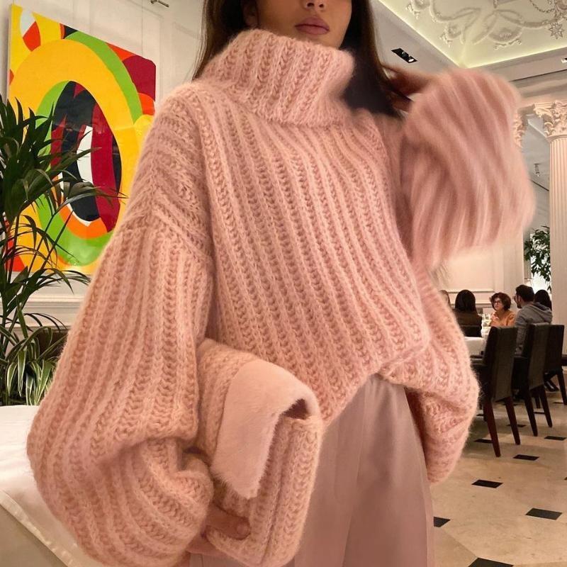 Женские водолазки вязаные свитера осень зима теплые свободные пушистые длинные рукава свитера топы XL розовый
Женские водолазки вязаные свитера осень зима теплые свободные пушистые длинные рукава свитера топы XL розовый