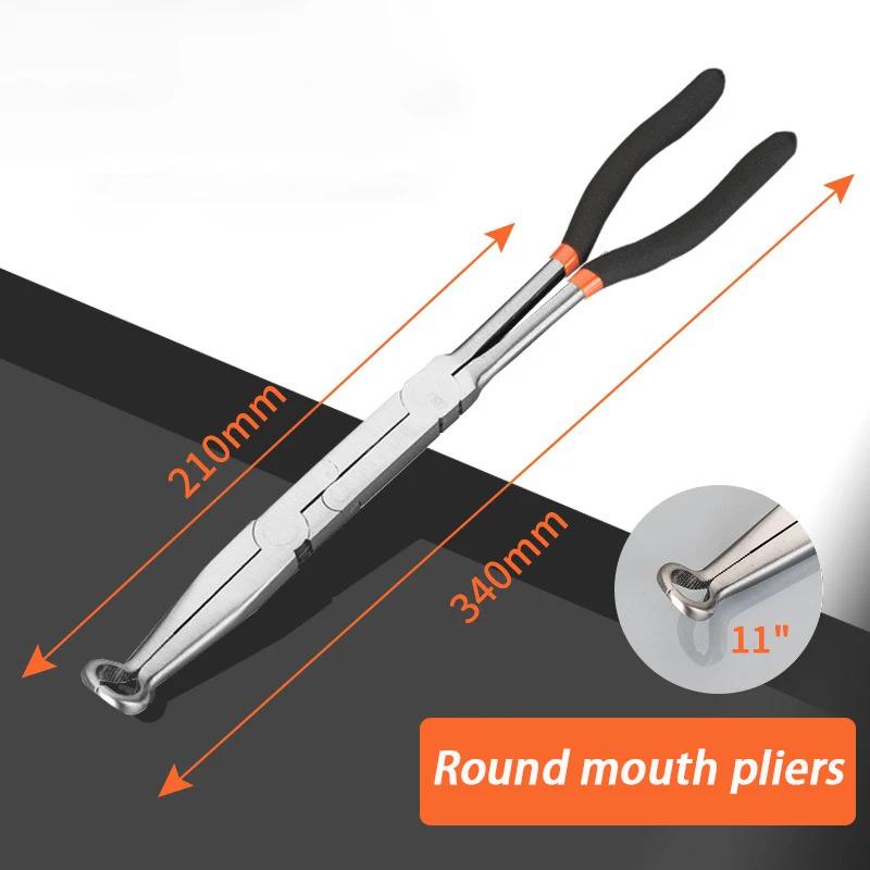 13 Inches Long Nose Pliers Needle nose Double Joint Flat Nose Pliers Round Automotive Repair Tools Multifunctional Hand Tool 13 Inches
13 Inches Long Nose Pliers Needle nose Double Joint Flat Nose Pliers Round Automotive Repair Tools Multifunctional Hand Tool 13 Inches