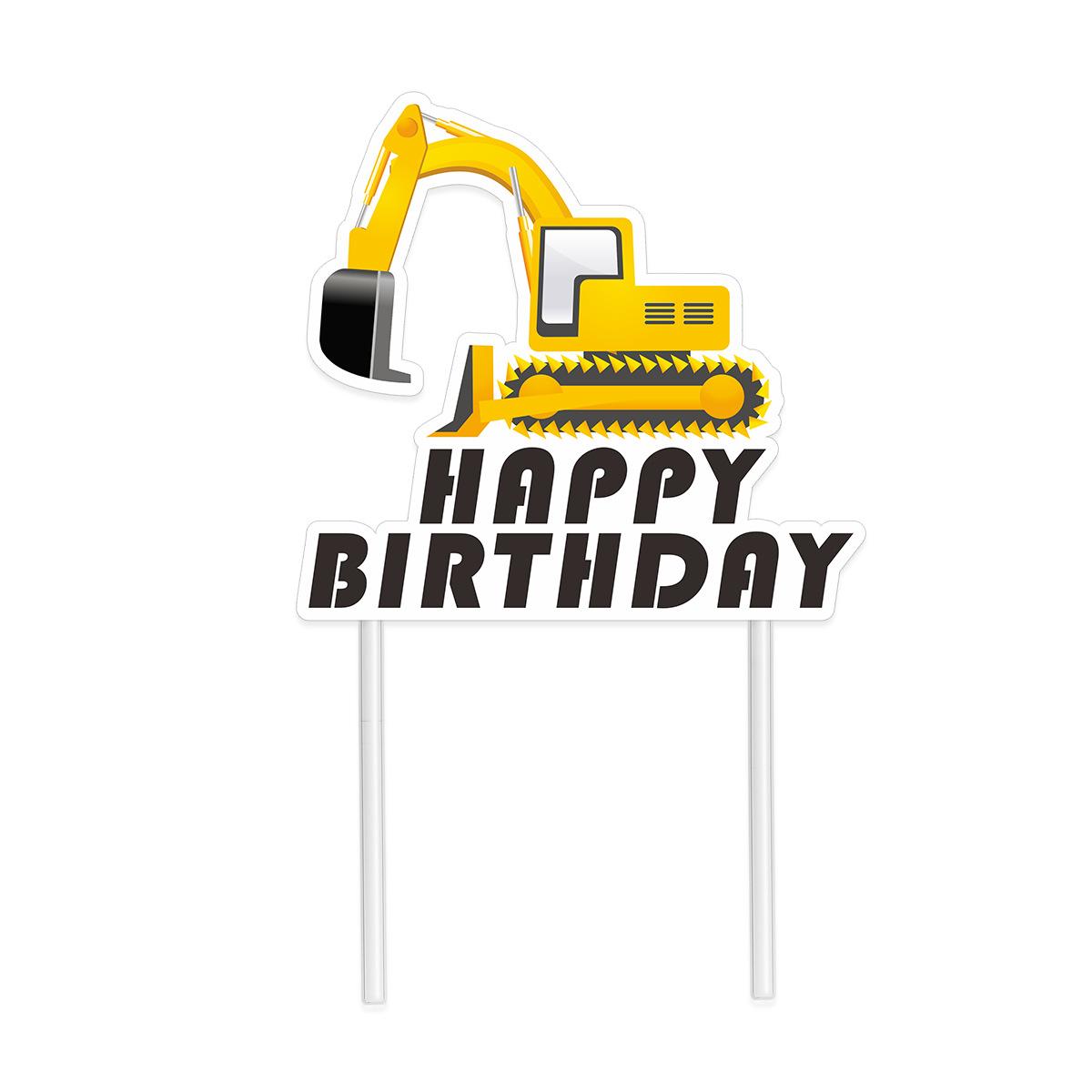 Children S Birthday Party Decoration Excavator Pulling Flag Vortex Construction Truck Forklift Cake Sticker New excavator large power strip 1
Children S Birthday Party Decoration Excavator Pulling Flag Vortex Construction Truck Forklift Cake Sticker New excavator large power strip 1