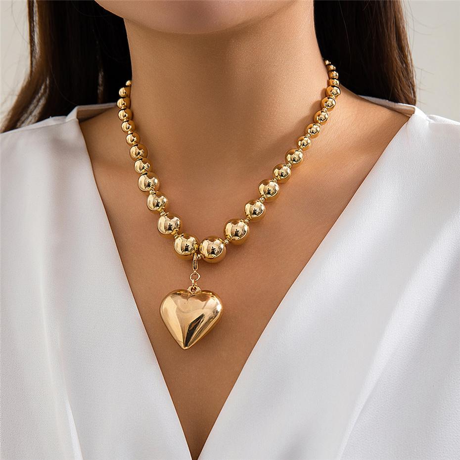 Ingemark Punk CCB Ball Beads Chain Necklace for Women Trendy Vintage Big Love Heart Pendant Choker Grunge Jewelry Steampunk Men
Ingemark Punk CCB Ball Beads Chain Necklace for Women Trendy Vintage Big Love Heart Pendant Choker Grunge Jewelry Steampunk Men