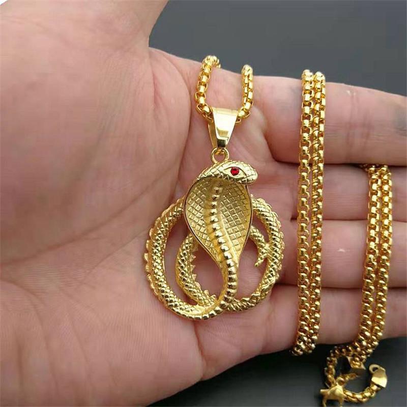 Hip Hop Iced Out CZ Cobra Snake Pendant Necklace for Women Men Gold Color Stainless Steel Animal Jewelry Gift Dropshipping 60cm
Hip Hop Iced Out CZ Cobra Snake Pendant Necklace for Women Men Gold Color Stainless Steel Animal Jewelry Gift Dropshipping 60cm