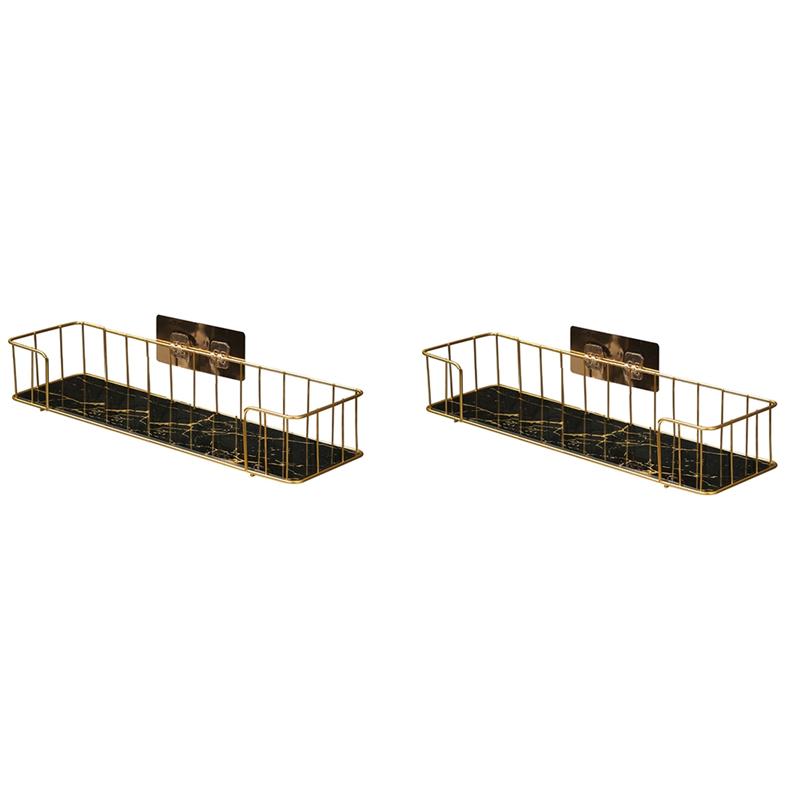 Good-1Set Luxury Bathroom Shelf Without Drilling Iron Wall Shelf With Marble Style Glass Plate Makeup Storage Rack Iron L
Good-1Set Luxury Bathroom Shelf Without Drilling Iron Wall Shelf With Marble Style Glass Plate Makeup Storage Rack Iron L