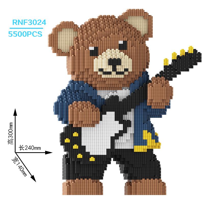 3D DIY Brown Music Bear Band Party Building Blocks Toy Funny Animal Assembly Figure Model For Birthday Gift No Box
3D DIY Brown Music Bear Band Party Building Blocks Toy Funny Animal Assembly Figure Model For Birthday Gift No Box